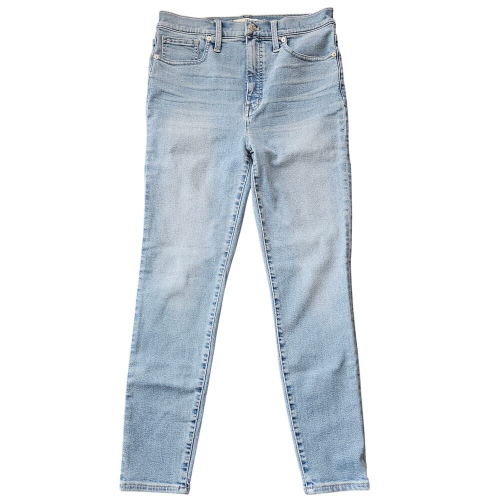 Madewell 11 inch High-Rise Skinny Crop Denim Light Wash Jeans Size 28 Normcore